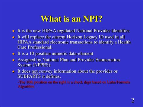 what is npi